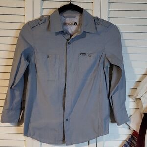 Boy's Gray Button-Up Jacket